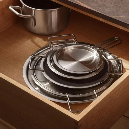 Eva Trio Lid Brushed Steel 20 Cm Home Kitchen