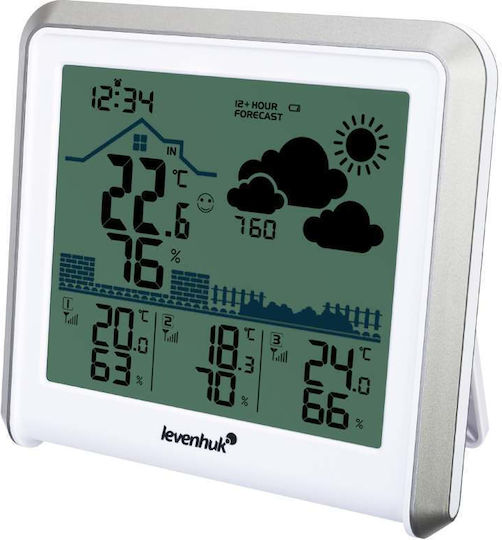 Levenhuk Wezzer Plus LP50 78895 Drahtlos Wetterstation Digital Wandmontiert / Tischplatte Weiß