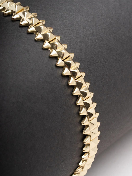 Late Again Women's Gold Plated Silver Bracelet 17cm
