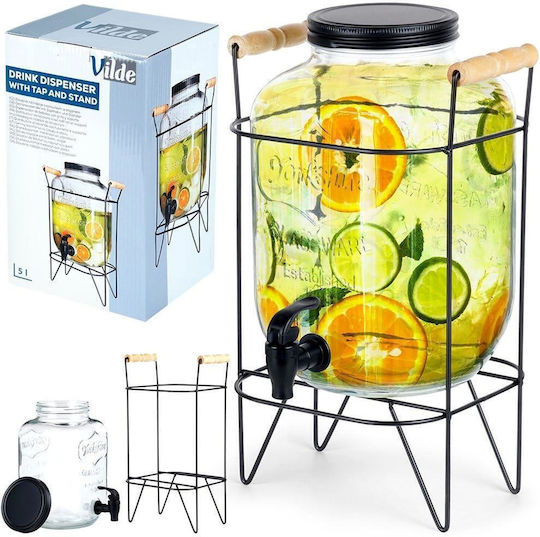 Vilde Glass Beverage Dispenser with Spigot 5.5lt