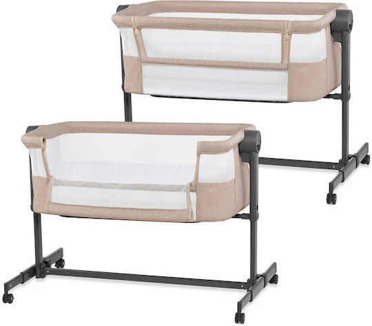 Kinderkraft Легло Nestee Up 2 с Матрак и Колела Бежов