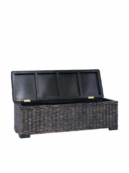 Vidaxl Cutie de Depozitare Depozitare Neagră 110 x 35 x 45 Cm
