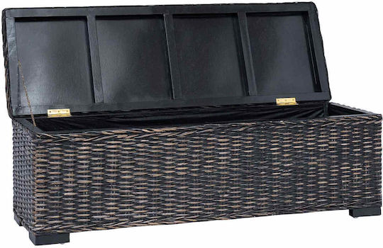 Vidaxl Кутия За Съхранение Черна 110 X 35 X 45 См