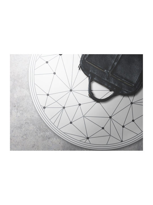 Tulup Rundes Küchenmatte Geometrisches Muster 130cm