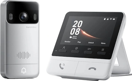 Switchbot Wi-Fi Video Intercom Set Compatible with Alexa White