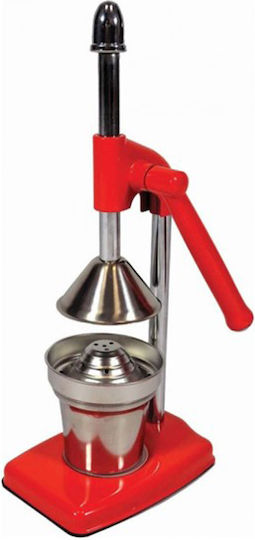 ForHome Tischpresse Limette Zitrone Orange Granatapfel mit Behälter aus Metall in Silber Farbe