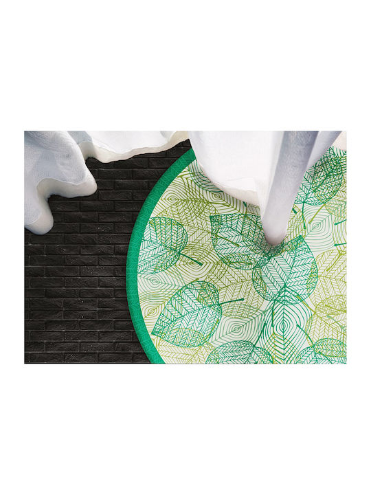 Tulup Rundes Küchenmatte Grün 70cm