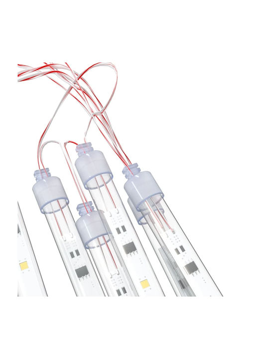 192 LED Weihnachtsbeleuchtung Warmweiß USB Meteor 8 Stück