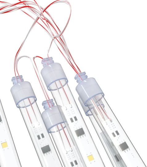 192 Λαμπάκια LED Θερμό Λευκό USB τύπου Μετεωρίτης 8τμχ