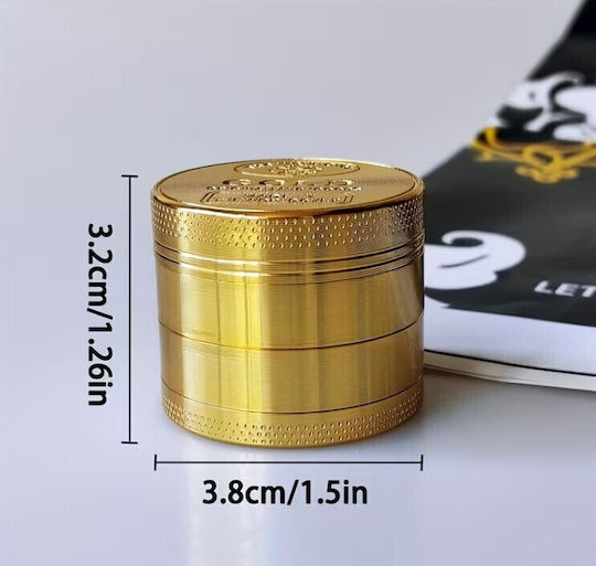 Τρίφτης Καπνού 38mm Grinder Gold