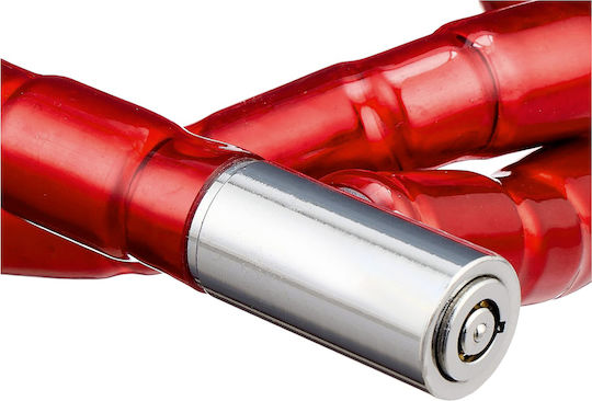 Avizar Double Joint Lock Cable Key Bike Motorcycle Security Red