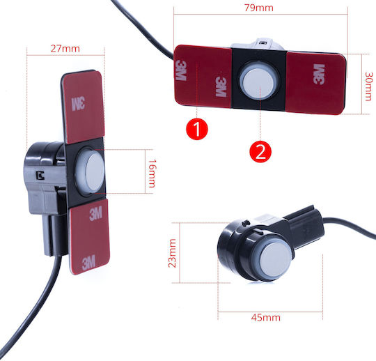 Einparts Parking Sensor Set Car 4 Rear Sensors