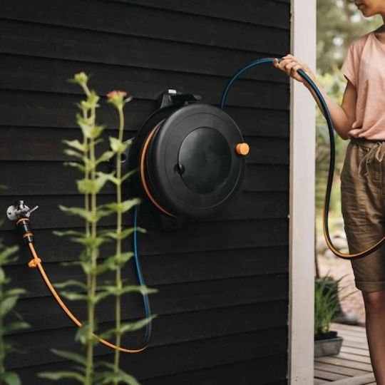 Fiskars Wheeled Garden Hose Reel with Hose 30m