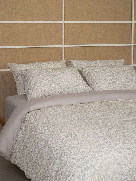 Sunshine Cotton Feelings 2070 Bed Sheets Set King Size 260x270cm Beige 4 Pieces