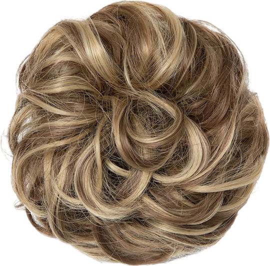 Synthetic Hair Synthetic Clip-in Bun Ponytail Wavy Brown Blonde