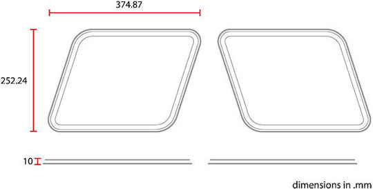 C-racer Set Side Number Plate Bases Parallelogram Universal For All Motorcycles Black