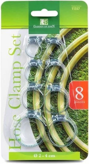 Garden Eden Set Verstellbare Schlauchschellen Halsbänder 2-4m 8Stück 4 Größen 11357