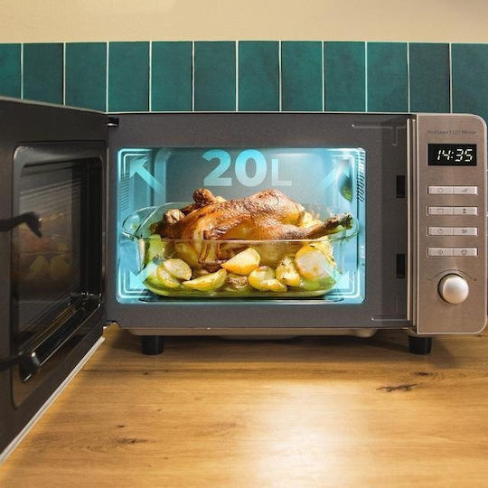 Cecotec ProClean 5120 Mirror Microwave Oven with Grill 20L Inox