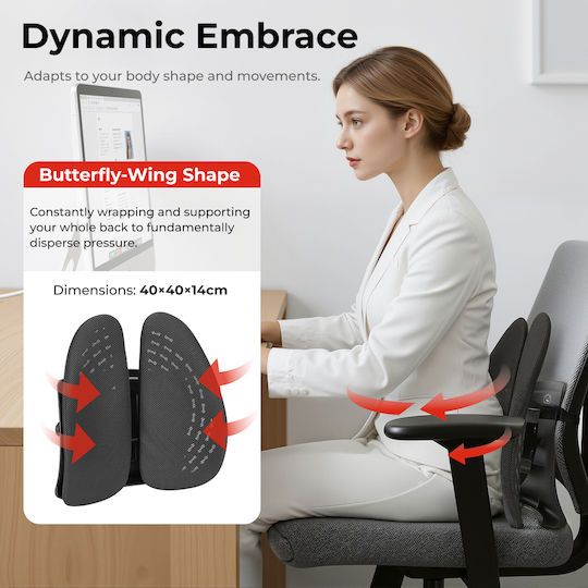 Lumivida Seat Cushion 40x40x14cm in Black Colour RLC03-1