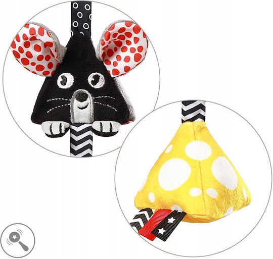 Babyono Hanging Cot and Stroller Toy Mouse for Newborns