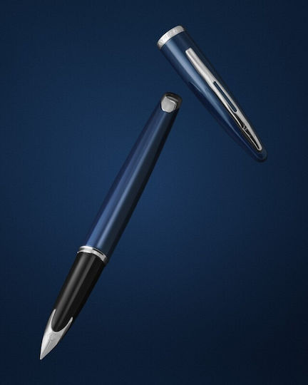 Waterman Carene Писалка Stub Синя с Синьо Мастило