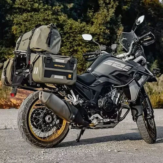 Waterproof Motorcycle Side Travel Bags Straps Racks or Tail 2pcs 30l + 30l Motowolf Mdl0720-b Black