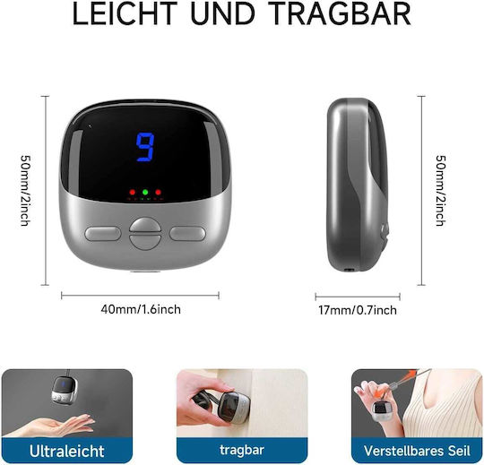 Rechargeable Massage Device for Neck Waist Body and Hands with Heating Function Red
