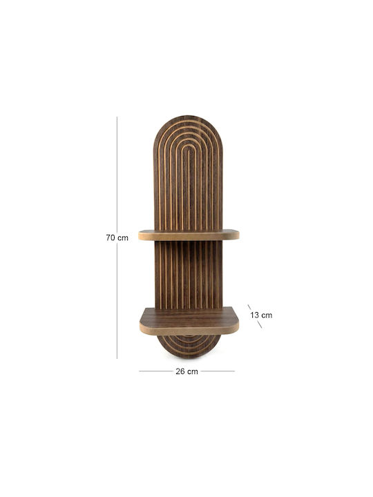 Ράφι Τοίχου Artwill Wenge 26x13x70εκ.