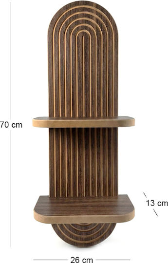 Wandregal Artwill Wenge 26x13x70cm