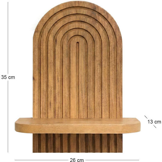 Ράφι Τοίχου Artwill Oak 26x13x35εκ.