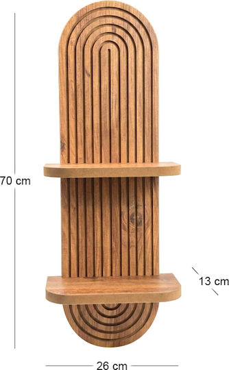 Wandregal Artwill Eiche 26x13x70cm GP052-0276 1