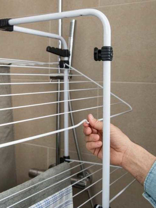 Vileda Vileda Mixer 4 Klappbarer Boden-Kleiderständer aus Rostfreiem Stahl