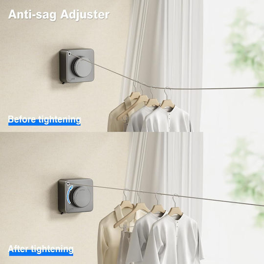 Corzi Pentru Uscat Rufe Gri Extensibile