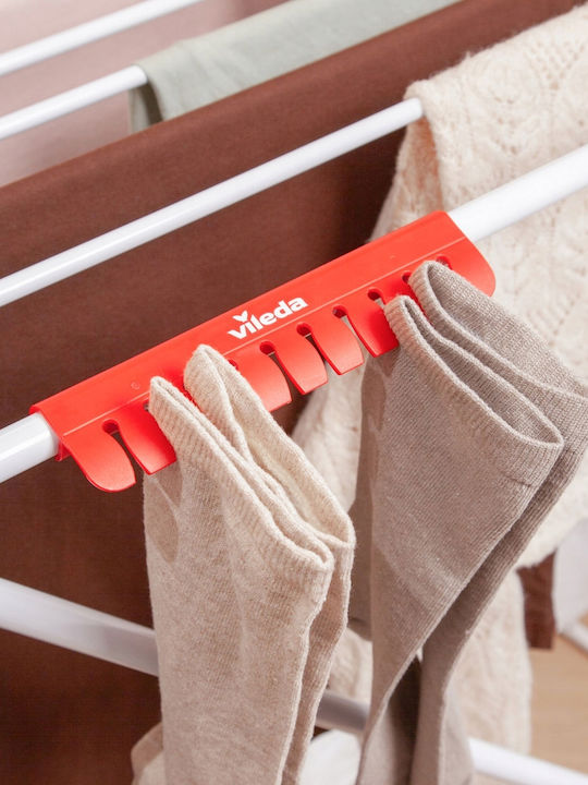 Vileda Extra Folding Floor Clothes Drying Rack Made of Stainless Steel