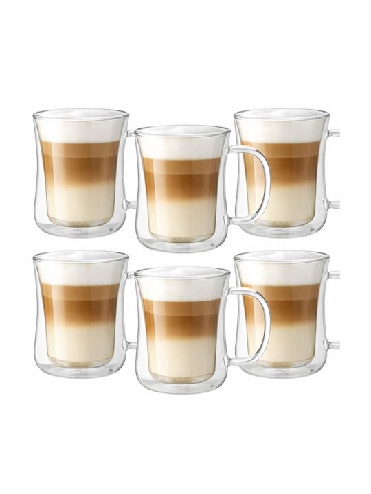 Cani Sticlă Transparentă 400ml 6 Bucăți