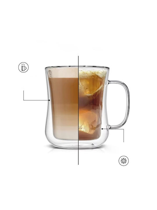 Cani Sticlă Transparentă 400ml 6 Bucăți