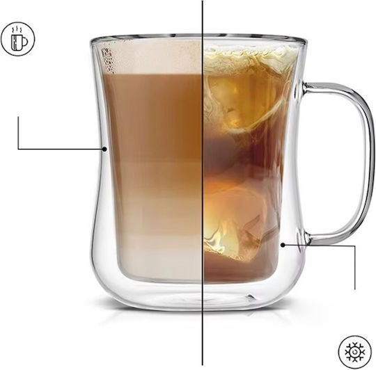 Cani Sticlă Transparentă 400ml 6 Bucăți