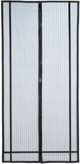 Мрежа Врата с Велкро с Магнитно Закопчаване Черна 100x220см