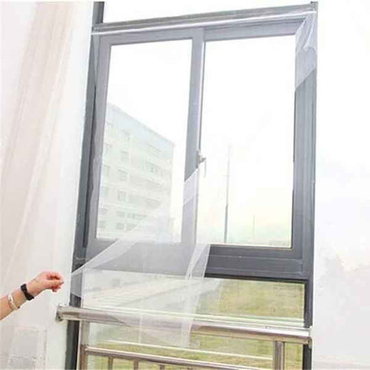 Moskitonetz Fenster mit Klebeband Dauerhaft aus Polyester Weiße 150x150cm