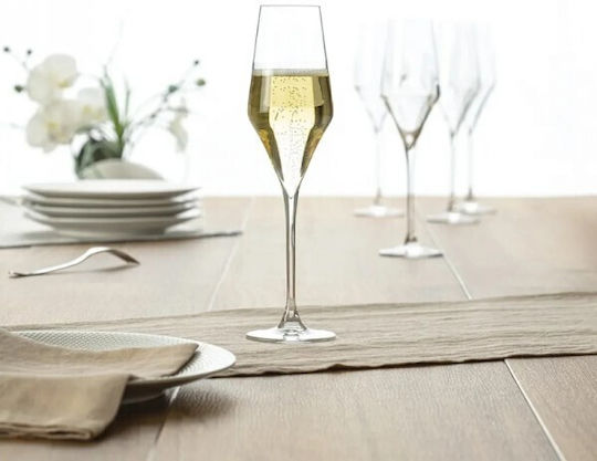 Secret de Gourmet Σετ Ποτήρια Σαμπάνιας / Λευκού Κρασιού από Γυαλί Κολωνάτα 220ml 6τμχ