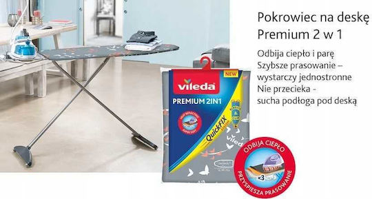 Vileda Premium 2in1 Husă pentru Masă de Călcat 130x30cm
