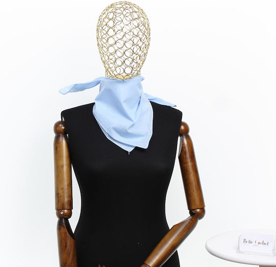 Cotton Bandana Size 55 X 55 Cm Buticcochet Solid Color Blue Es2237