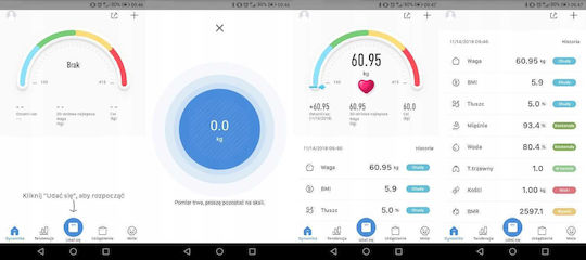Smart Ζυγαριά 180kg με Bluetooth Μαύρη
