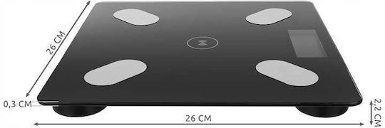 Smart Ζυγαριά 180kg με Bluetooth Μαύρη