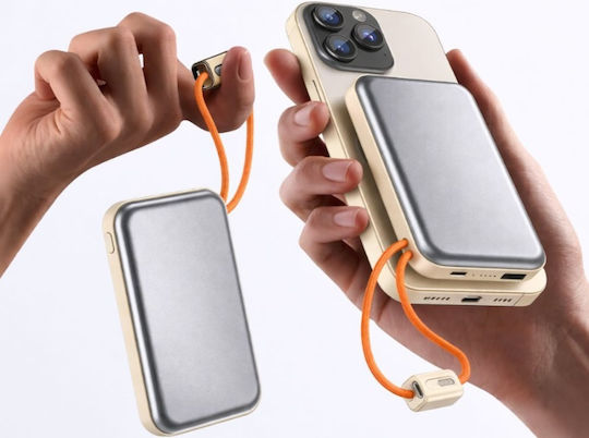 Power Bank 10000mAh 15W με Θύρα USB-A και Θύρα USB-C Quick Charge 3.0 Χρυσό