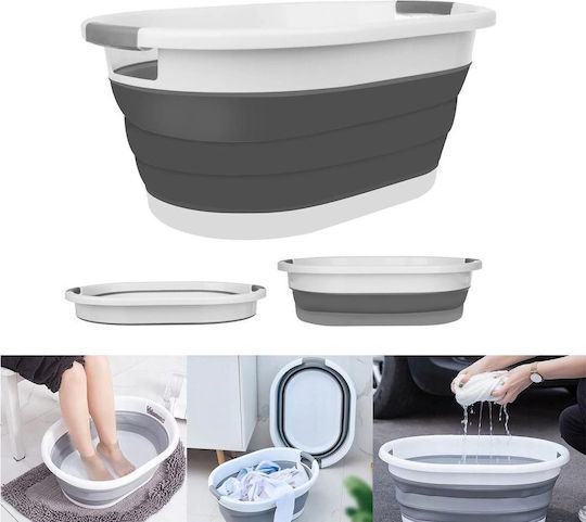 Lecană Pliabilă 40x38x6cm Capacitate 25lt Gri
