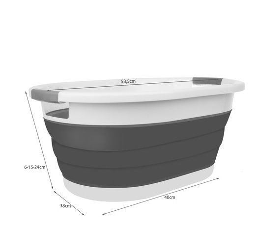 Lecană Pliabilă 40x38x6cm Capacitate 25lt Gri