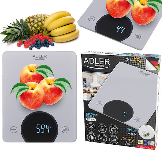 Adler Digitale Küchenwaage Bis 10kg Silber
