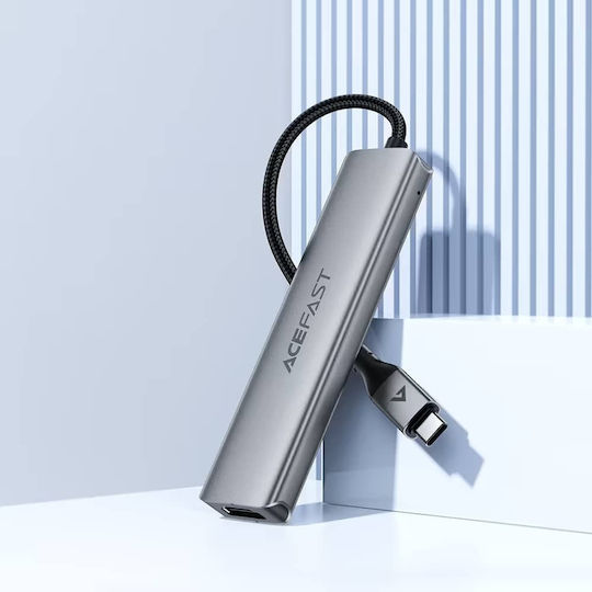 Acefast USB-C Dockingstation mit HDMI 4K PowerDelivery (PD) Grau (KF-6974316285915)