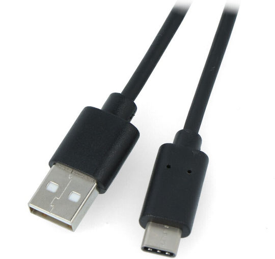 Lanberg USB 2.0 Cable USB-C male - USB-A Μαύρο 0.5m CA-USBO-10CU-0005-BK